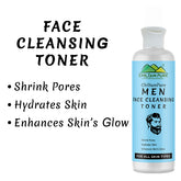 Men Face Cleansing Toner – Hydrates Skin, Shrink Pores, Soothes Irritation, Makes Skin Glowy & Improves Skin’s Elasticity 150ml